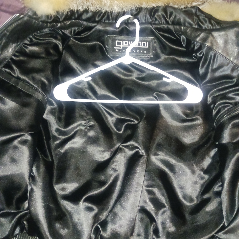 Giovanni leather coat